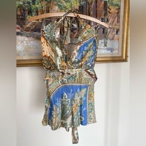 Y2K TROO silk halter top